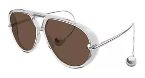 Bottega Veneta BV1273S Grey Crystal And Silver/Brown (009) Sunglasses - Picture 1 of 1