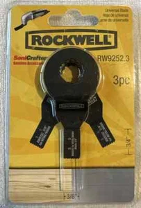 Rockwell RW9252.3 Oscillating Multitool  3/8" x 3/4" Depth 3pc Universal Blade - Picture 1 of 1