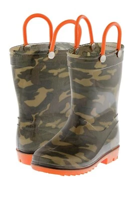 Capelli New York Rainboot Toddler 8 Camo Print Rainboot Size 8 NWT Orange Trim - Image 1 of 2