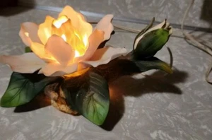 Vintage  Simson Giftware Ceramic Flower Light Fragile Porcelain Works - Picture 1 of 9
