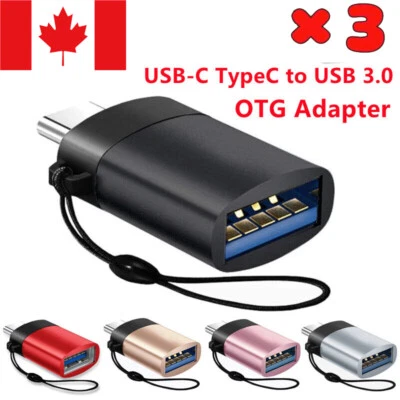 3XUSB-C Type C 3.1 Male to USB 3.0 Type A Female OTG Converter Adapter Sync Data - Image 1 of 4