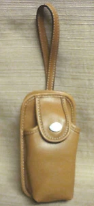 NINE WEST Tan Leatherette Wristlette PHONE CASE WALLET COMBO - Striped Lining - Picture 1 of 8