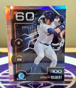 2025 TOPPS BOWMAN CHROME BASEBALL #60 OF TOP 100 DREW GILBERT - Picture 1 of 1