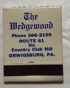 The Wedgewood Cocktail Orwigsburg, Pennsylvania Matchbook - Picture 1 of 3