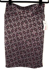 Womens Pencil Skirt Elastic Waist Small (6-8) Geometric Work Church Stretch NWT - Picture 1 of 9