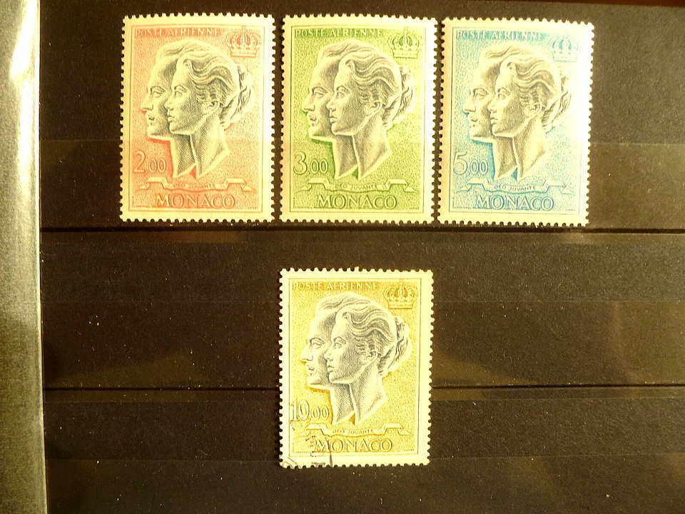 Monaco 1966-67, complete set of 4, in Honor of Royal Couple. Scott # C69-C72. - Image 1 of 1