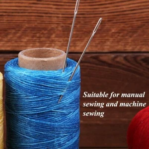 Waxed Thread 284 Yards, Leather Sewing Waxed Thread Cord 150D for Leather Shoes - Picture 1 of 29