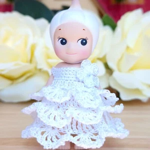 [Authentic] 🤍 Garlic Sonny Angel Vegetable Series-White 3-Layer Crochet Dress - Picture 1 of 7