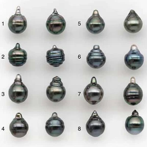 10-11mm Matching Pair Tahitian Pearl in Amazing Luster, Undrilled for Making Ea - Picture 1 of 11