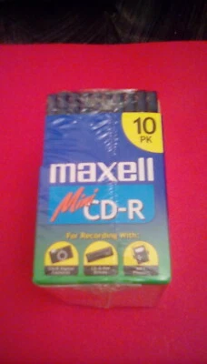 10 PK Maxell Mini CD-R 210 MB 3+ Hrs MP3 Compressed Audio 170 Digital Photos NEW - Image 1 of 4