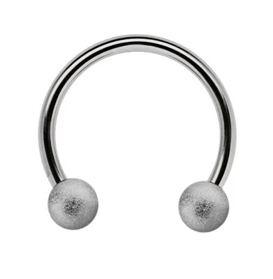 Piercing Gioiello Septum Labbro Anello Circolare CBR 1,2Mm E 2 Sfere Diamantate - Immagine 1 di 4