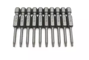 TMAX 10pz T6-T25 Torx Star 6 Punti Albero Tondo Ridotto Punte Inserto Cacciavite - Foto 1 di 17