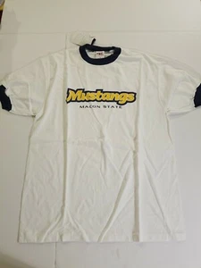 Vintage Macon State Mustangs T-Shirt 1998 Nos Salesman Sample size large w tags - Bild 1 von 11