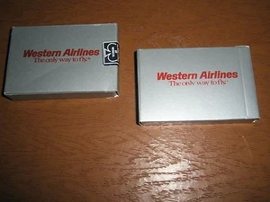 Western Airlines THE ONLY WAY TO FLY  2 sealed decks playing cards - Picture 1 of 4