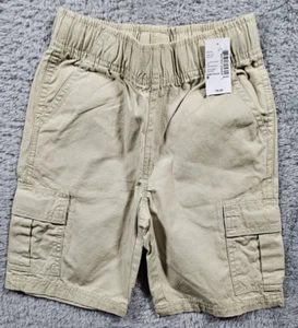 NWT The Childrens Place Boys Size 6 Adjustable Waist Kaki Cargo Shorts - Picture 1 of 4