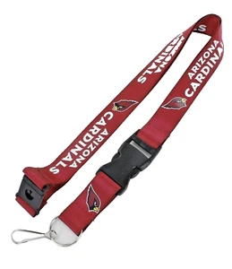 NFL Licensed Arizona Cardinals Lanyard, 22" Detachable Keychain ID Badge Holder - Picture 1 of 7