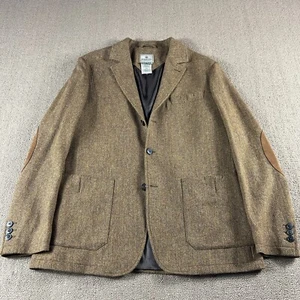 Beretta 3/2 Roll Tweed Sport Coat Hunting Shooting Jacket Brown Size 42 *Read* - Picture 1 of 16