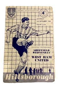 SHEFFIELD WEDNESDAY V WEST HAM UNITED - DIVISION ONE - 3/9/1960 - Picture 1 of 1