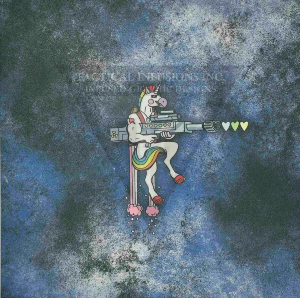 Kydex Unicornio Soldado con Amor 11 7/8" x 7 7/8"  Foto 1 de 1