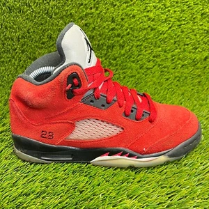 Nike Air Jordan 5 Retro Raging Bull Boys Size 6.5Y Red Basketball Shoes Sneakers - Picture 1 of 10