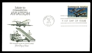Mayfairstamps US FDC 1976 Illinois commercial aviation anniversary First Day Cov - Picture 1 of 2