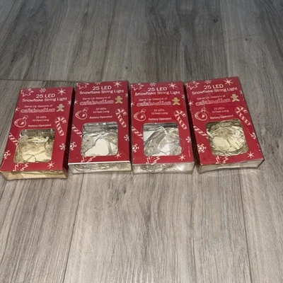 Mr. light Snowflake LED String Lights 20blue/white/ Silver Wire Set Of 4 - Image 1 of 4