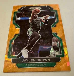 2021-22 Panini Prizm Naranja Hielo agrietado Jaylen Brown #97 Boston Celtics ☘️ - Imagen 1 de 4
