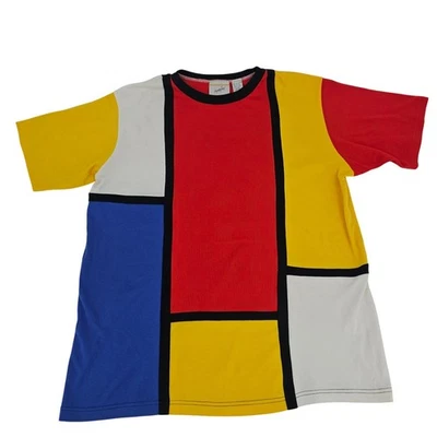 Vintage Jacqueline Ferrar Mondrian Abstract Art Colorblock T-Shirt 20W 3673 - Image 1 of 4