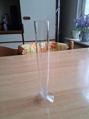 schmale Glas Vase, Stielvase, 24,5cm, Nr. 530 - Bild 1 von 2