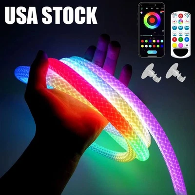 5V 6.56ft WS2811 USB RGB Neon LED Light Strip Home Decor 360 Round Reticulate - Image 1 of 4