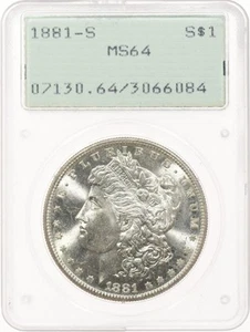 1881-S 1 $ PCGS MS64 Rattler OGH Morgan Silver Dollar - Bild 1 von 3