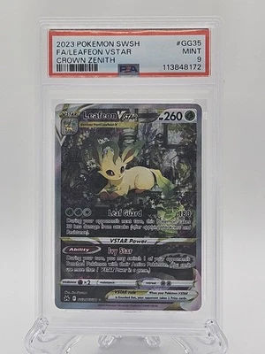 2023 Pokemon Crown Zenith Galarian Gallery FA Leafeon VSTAR GG35 PSA 9 Mint - Image 1 of 2