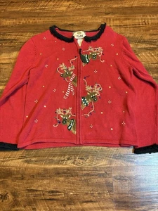 Tiara International Pullover Full Zip Damen S Rentier Rot - Bild 1 von 9