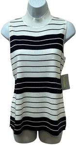 Exklusiv Misook Acryl Strick Mock Neck Shell ärmelloses Tank Top Gr. L NEU - Bild 1 von 8