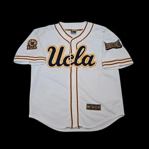 Vtg 1992 Colosseum NCAA UCLA Bruins Script Baseball Jersey White Size XL Korea - Picture 1 of 12