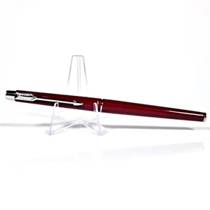 Vintage Parker 180 YL Fountain Pen CT Burgundy Stainless Steel Fine Nib NOS! - Picture 1 of 13