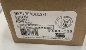 Kwikset Deadbolt negro mate - Imagen 1 de 4