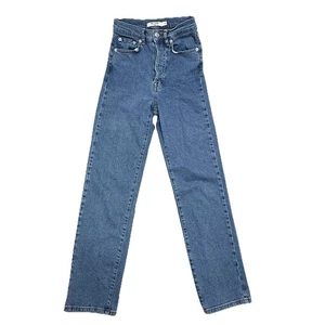 NAKD Women's Blue Straight Leg High Waist Denim Jeans Sz 32 Turkey US Size 2 - Picture 1 of 11