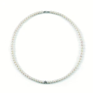 BLISS, COLLANA PERLE MM 4,5/5 - ORO BIANCO 18KT, (20092766) - Imagen 1 de 4