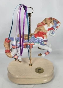 Vintage Prettique Inc. Porzellan Musik Karneval Karussell Pferd Sammlung "Iris" - Bild 1 von 17