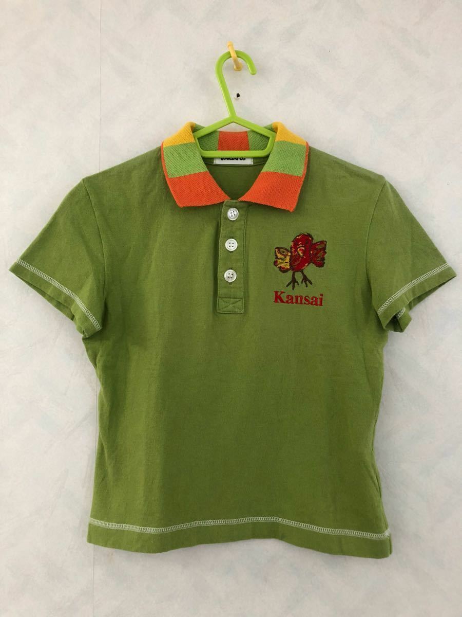 KANSAI O2 Polo Shirt Embroidery Green Women's Size F2 Kansai 