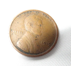 1919 Lincoln Wheat Cent Penny Rare Error L on Edge No Mint Mark Higher Lip - Picture 1 of 13