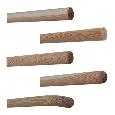 Lärche Handlauf Geländer roh Holz außen Wetterfest rund Treppe Griff Stange V2A  - Bild 1 von 4