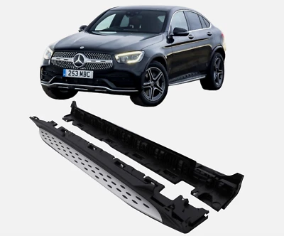 KAP UK Side Steps Fits Mercedes Benz GLC Running Boards Coupe 5 Door X253 C253 2016 -22