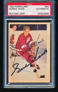 1953 Parkhurst Signed Autographed GORDIE HOWE #50 PSA A - Only 5 Ever Graded - Picture 1 of 2