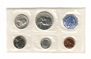 1957 P - US Mint Set 90% Silber Franklin, Quarter, Dime, Nickel, Penny Münzen - Bild 1 von 1