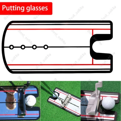 Golf Putting Eyeline Alignment Mirror Training Aid Putter Swing Trainer Practice - Image 1 of 4