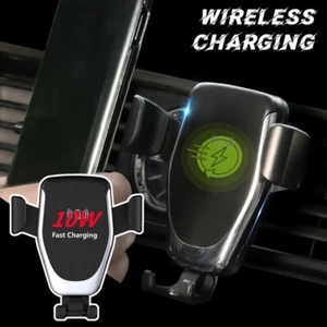Car Wireless Charger Automatic 10W Fast Clamping Smart Sensor Phone Holder Mount - Picture 1 of 10