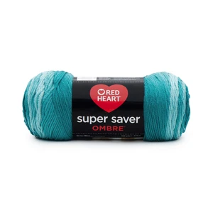 Red Heart Super Saver Ombre Yarn-Deep Teal - 2 Pack - Picture 1 of 1