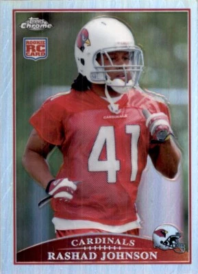 2009 Topps Chrome Refractor RASHAD JOHNSON RC Arizona Cardinals #TC201 - Image 1 of 2